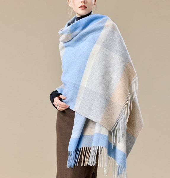 Large Wool Scarf, Winter Shawl, Christmas Holiday Gift, Evening Wrap, Winter Shawl, Elegant Shawl, Warm Cape, Cold Weather Scarf, Fashion Scarf, Oversized Scarf-Grace Painting Crafts