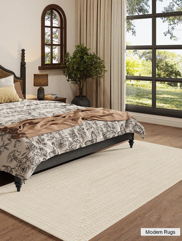 Bedroom Modern Floor Rugs, Modern Area Rug for Living Room, Large Area Rugs for Office, Mid Century Contemporary Rugs under Sofa-Grace Painting Crafts