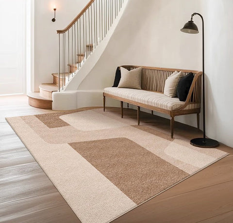 Contemporary Modern Rugs for Office, Living Room Rug Placement Ideas, Modern Rugs in Dining Room, Bedroom Geometric Modern-Grace Painting Crafts