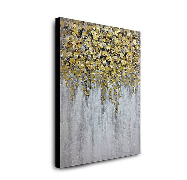 Simple Modern Acrylic Paintings, Abstract Flower Painting, Flower Acrylic Painting, Canvas Painting Flower, Paintings for Dining Room-Grace Painting Crafts