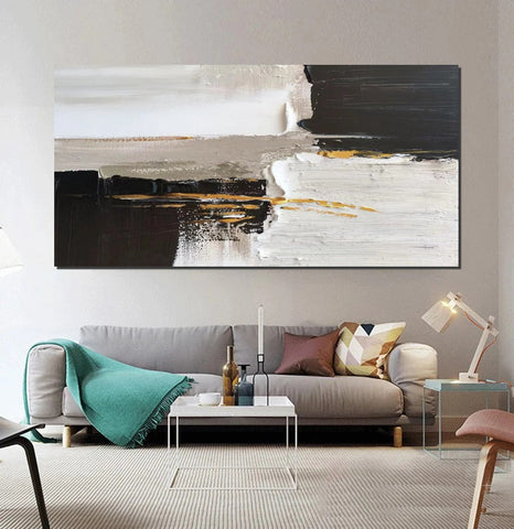 Contemporary Canvas Artwork, Abstract Wall Art Paintings, Modern Art Paintings for Dining Room, Large Acrylic Paintings on Canvas, Hand Painted Wall Art Paintings-Grace Painting Crafts