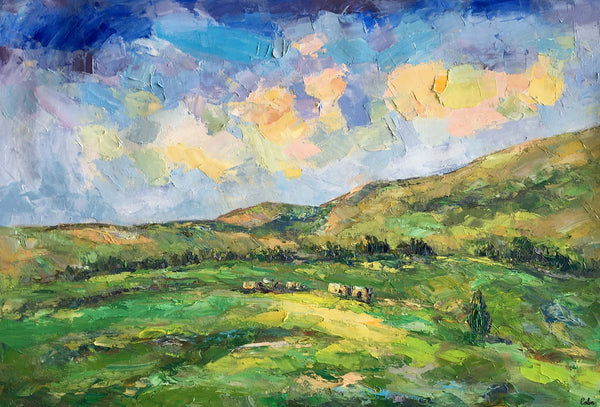 Landscape Painting for Sale, Mountain Painting, Custom Original Landscape Painting on Canvas, Landscape Painting for Living Room-Grace Painting Crafts