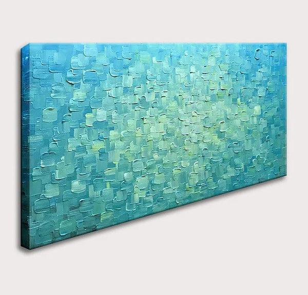 Modern Paintings for Living Room, Large Acrylic Paintings for Bedroom, Simple Wall Art Paintings, Impasto Artwork, Blue Abstract Paintings-Grace Painting Crafts
