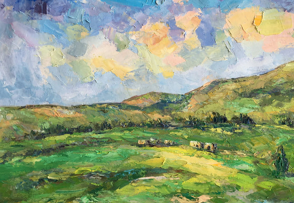 Landscape Painting for Sale, Mountain Painting, Custom Original Landscape Painting on Canvas, Landscape Painting for Living Room-Grace Painting Crafts