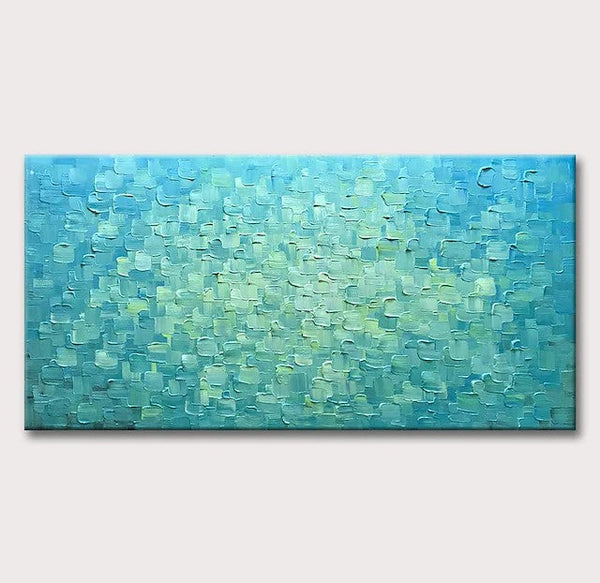 Modern Paintings for Living Room, Large Acrylic Paintings for Bedroom, Simple Wall Art Paintings, Impasto Artwork, Blue Abstract Paintings-Grace Painting Crafts