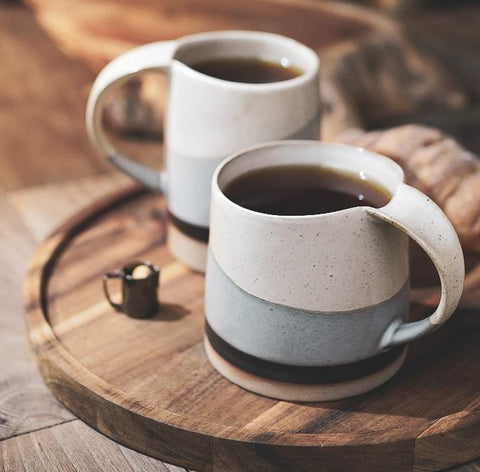 Large Pottery Coffee Cup, Handmade Coffee Cup, Ceramic Coffee Mug, Latte Coffee Cup, Large Tea Cup-Grace Painting Crafts