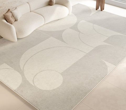 Abstract Contemporary Rugs for Bedroom, Dining Room Floor Rugs, Grey Modern Rugs under Sofa, Large Modern Rugs in Living Room, Modern Rugs for Office-Grace Painting Crafts