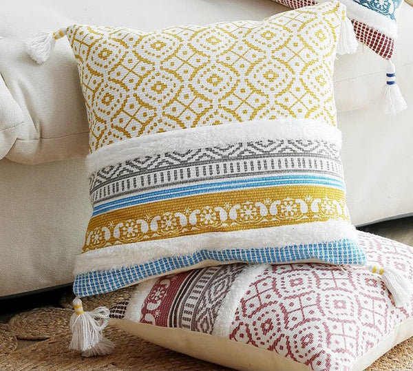 Modern Decorative Pillow for Interior Design, Contemporary Decorative Pillow Covers, Geometric Modern Sofa Pillows for Bedroom, Square Pillows for Couch-Grace Painting Crafts