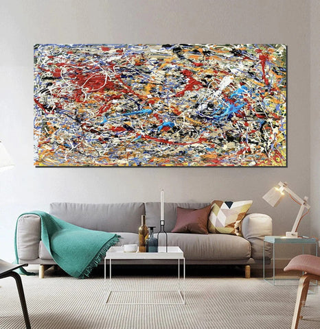 Colorful Contemporary Canvas Artwork, Modern Art Paintings for Dining Room, Abstract Wall Art Paintings, Large Acrylic Paintings on Canvas, Hand Painted Wall Art Paintings-Grace Painting Crafts
