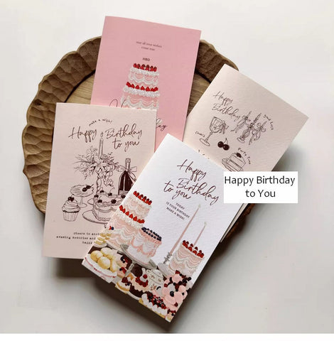 Creative Birthday Greeting Cards, Birthday Cards to Friends, Happy Birthday Cards, Beautiful Birthday Greeting Cards to Lovers, Greeting Cards to Mother-Grace Painting Crafts