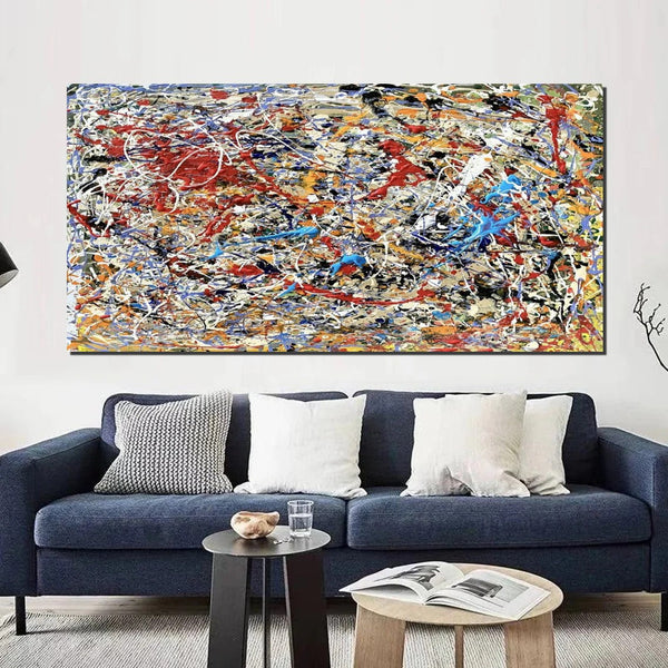Colorful Contemporary Canvas Artwork, Modern Art Paintings for Dining Room, Abstract Wall Art Paintings, Large Acrylic Paintings on Canvas, Hand Painted Wall Art Paintings-Grace Painting Crafts