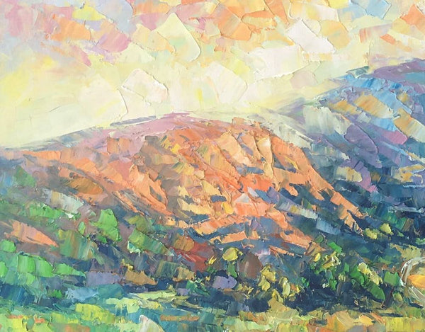 Mountain Landscape Painting, Spring Mountain Painting, Custom Canvas Painting for Sale, Original Paintings for Sale, Oil Painting on Canvas-Grace Painting Crafts