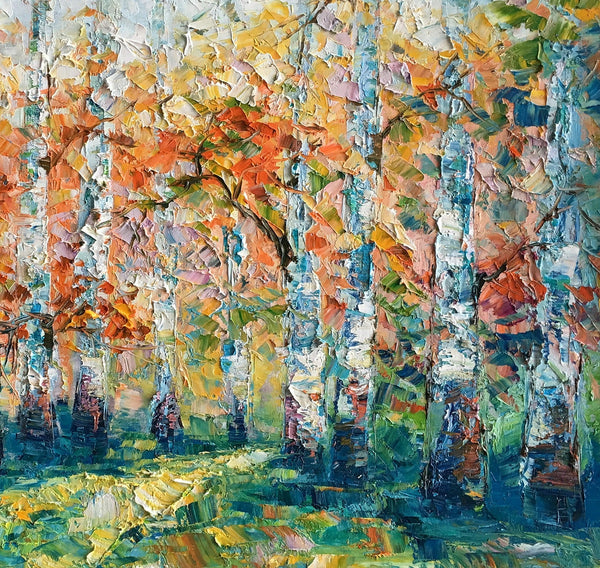Original Wall Art, Birch Tree Painting, Landscape Painting, Custom Canvas Wall Art, Original Artwork, Canvas Painting, Tree Painting-Grace Painting Crafts