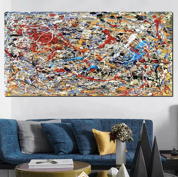 Colorful Contemporary Canvas Artwork, Modern Art Paintings for Dining Room, Abstract Wall Art Paintings, Large Acrylic Paintings on Canvas, Hand Painted Wall Art Paintings-Grace Painting Crafts