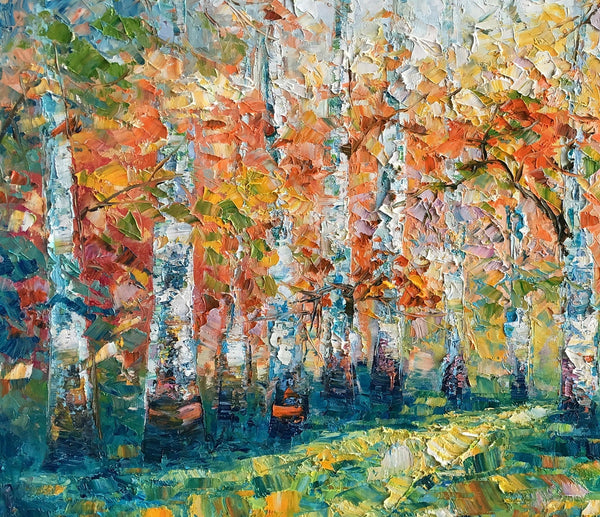 Original Wall Art, Birch Tree Painting, Landscape Painting, Custom Canvas Wall Art, Original Artwork, Canvas Painting, Tree Painting-Grace Painting Crafts
