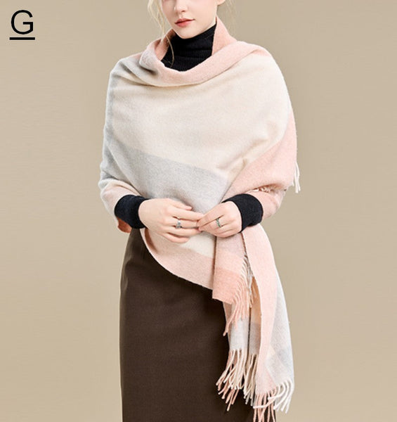 Christmas Holiday Gift, Evening Wrap, Large Wool Scarf, Winter Shawl, Elegant Shawl, Warm Cape, Cold Weather Scarf, Fashion Scarf, Oversized Scarf, Winter Shawl-Grace Painting Crafts