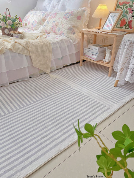 Gray Modern Rugs for Living Room, Geometric Contemporary Rugs for Dining Room, Bedroom Floor Rugs, Soft Modern Rug for Living Room-Grace Painting Crafts