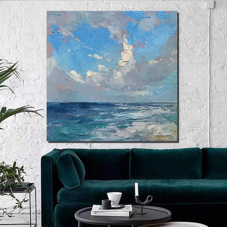 Abstract Landscape Canvas Painting for Living Room, Modern Wall Art Painting, Contemporary Abstract Artwork, Heavy Texture Paintings for Interior Design-Grace Painting Crafts