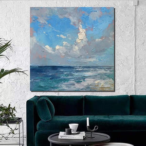 Abstract Landscape Canvas Painting for Living Room, Modern Wall Art Painting, Contemporary Abstract Artwork, Heavy Texture Paintings for Interior Design-Grace Painting Crafts