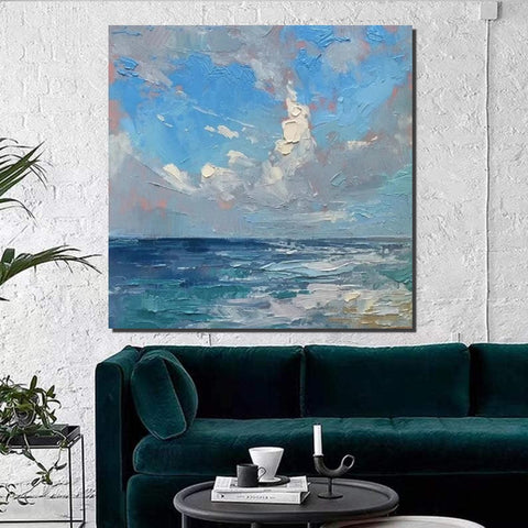 Abstract Landscape Canvas Painting for Living Room, Modern Wall Art Painting, Contemporary Abstract Artwork, Heavy Texture Paintings for Interior Design-Grace Painting Crafts