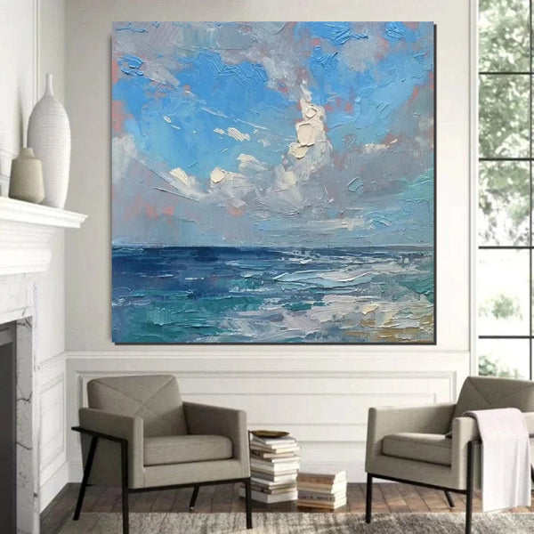 Abstract Landscape Canvas Painting for Living Room, Modern Wall Art Painting, Contemporary Abstract Artwork, Heavy Texture Paintings for Interior Design-Grace Painting Crafts