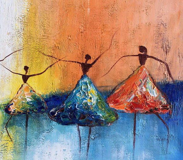 Acrylic Abstract Painting, Ballet Dancer Painting, Abstract Modern Painting, Modern Paintings for Living Room,Custom Art-Grace Painting Crafts