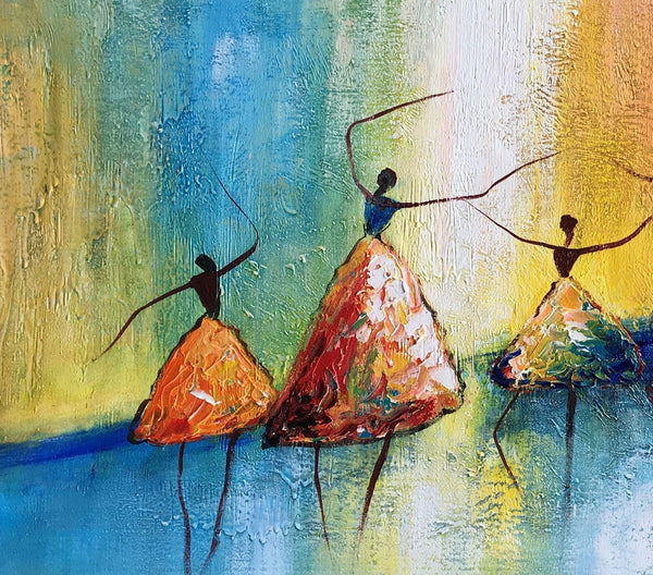 Acrylic Abstract Painting, Ballet Dancer Painting, Abstract Modern Painting, Modern Paintings for Living Room,Custom Art-Grace Painting Crafts