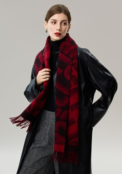 Fashion Designer Scarf, Soft Cashmere Scarf for Women, Cold Weather Scarf, Elegant Scarf, Holiday Women Scarf, Modern Wool Scarf, Warm Winter Scarf-Grace Painting Crafts