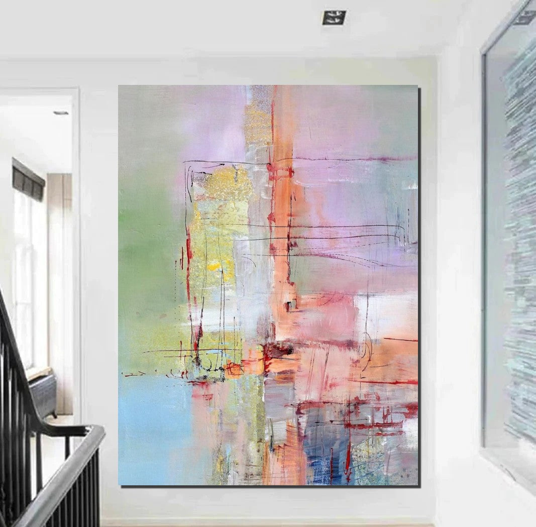 Abstract Acrylic Paintings for Living Room, Buy Paintings Online, Contemporary Canvas Wall Art, Modern Contemporary Artwork-Grace Painting Crafts