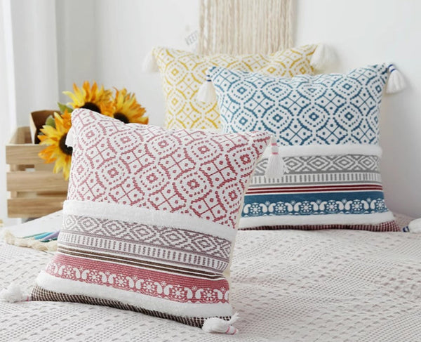 Modern Decorative Pillow for Interior Design, Contemporary Decorative Pillow Covers, Geometric Modern Sofa Pillows for Bedroom, Square Pillows for Couch-Grace Painting Crafts
