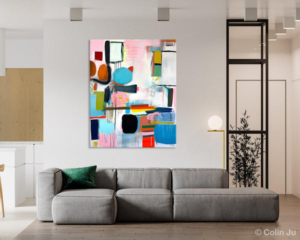 Original Acrylic Wall Art, Oversized Contemporary Acrylic Paintings, Abstract Canvas Paintings, Extra Large Canvas Painting for Living Room-Grace Painting Crafts