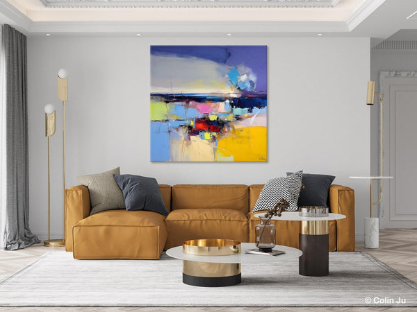 Landscape Abstract Paintings, Original Canvas Wall Art Paintings, Modern Canvas Painting for Dining Room, Acrylic Painting on Canvas-Grace Painting Crafts
