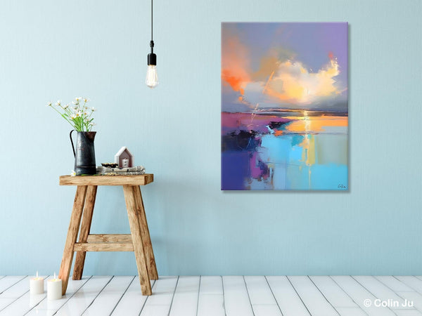 Original Landscape Paintings, Modern Paintings, Large Contemporary Wall Art, Acrylic Painting on Canvas, Extra Large Paintings for Bedroom-Grace Painting Crafts