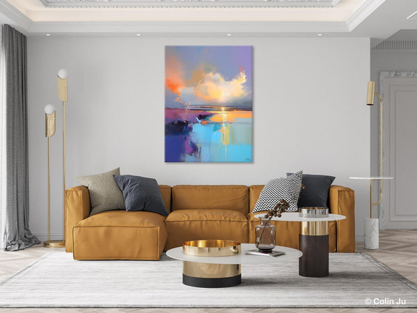 Original Landscape Paintings, Modern Paintings, Large Contemporary Wall Art, Acrylic Painting on Canvas, Extra Large Paintings for Bedroom-Grace Painting Crafts