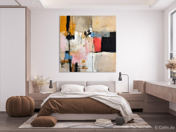 Contemporary Canvas Art, Modern Acrylic Artwork, Original Modern Paintings, Heavy Texture Canvas Art, Large Abstract Painting for Bedroom-Grace Painting Crafts