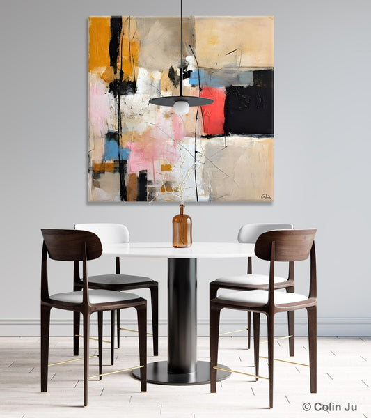 Contemporary Canvas Art, Modern Acrylic Artwork, Original Modern Paintings, Heavy Texture Canvas Art, Large Abstract Painting for Bedroom-Grace Painting Crafts
