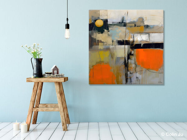 Modern Acrylic Artwork, Original Modern Art, Heavy Texture Canvas Paintings, Contemporary Canvas Art, Large Abstract Painting for Bedroom-Grace Painting Crafts