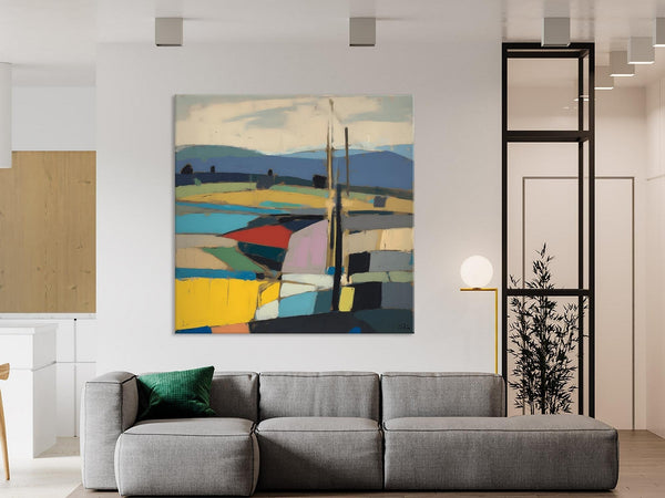 Original Landscape Wall Art Paintings, Abstract Wall Art Painting for Living Room, Landscape Canvas Paintings, Acrylic Painting on Canvas-Grace Painting Crafts