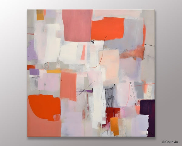 Modern Acrylic Artwork, Original Abstract Wall Art, Contemporary Canvas Art, Hand Painted Canvas Art, Large Abstract Painting for Bedroom-Grace Painting Crafts