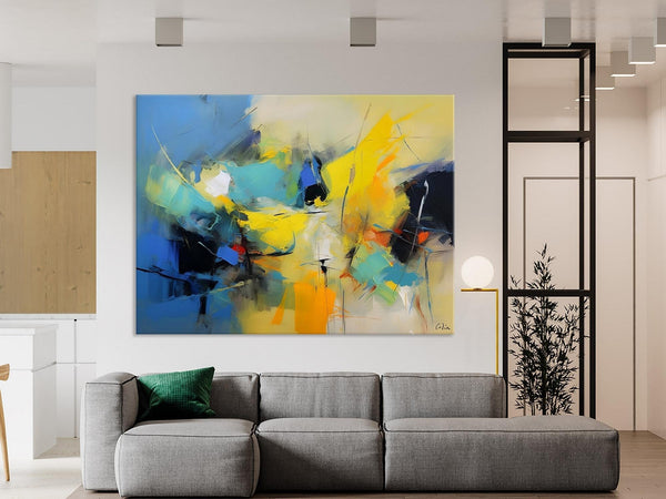 Hand Painted Canvas Art, Contemporary Acrylic Art, Oversized Canvas Paintings, Original Abstract Art, Huge Wall Art Ideas for Living Room-Grace Painting Crafts