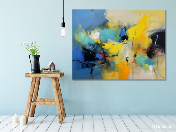 Hand Painted Canvas Art, Contemporary Acrylic Art, Oversized Canvas Paintings, Original Abstract Art, Huge Wall Art Ideas for Living Room-Grace Painting Crafts