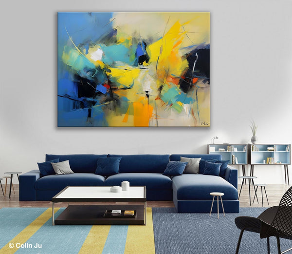 Hand Painted Canvas Art, Contemporary Acrylic Art, Oversized Canvas Paintings, Original Abstract Art, Huge Wall Art Ideas for Living Room-Grace Painting Crafts