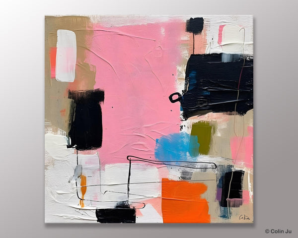 Modern Acrylic Artwork, Large Abstract Painting for Bedroom, Original Abstract Wall Art, Modern Canvas Paintings, Contemporary Canvas Art-Grace Painting Crafts