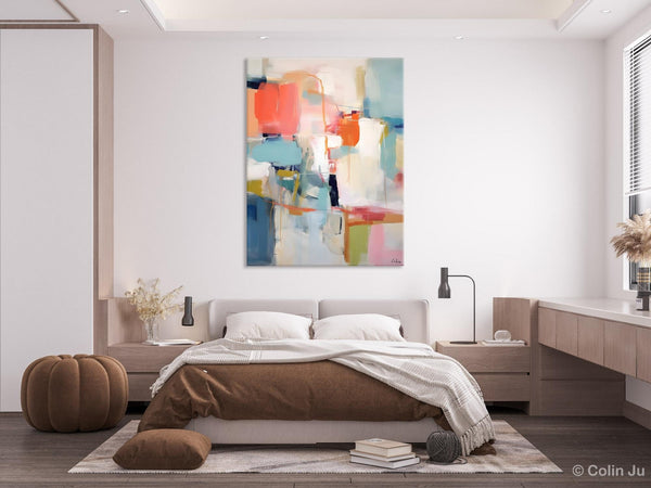 Large Wall Art Painting for Bedroom, Original Canvas Art, Contemporary Acrylic Painting on Canvas, Oversized Modern Abstract Wall Paintings-Grace Painting Crafts