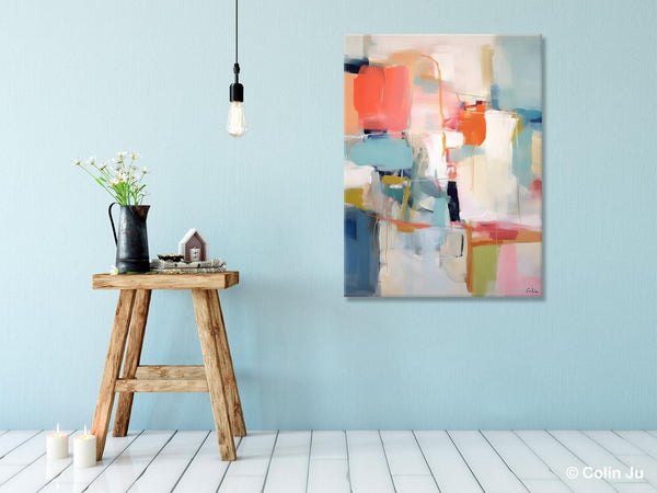 Large Wall Art Painting for Bedroom, Original Canvas Art, Contemporary Acrylic Painting on Canvas, Oversized Modern Abstract Wall Paintings-Grace Painting Crafts