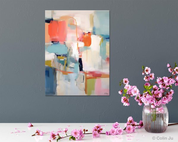 Large Wall Art Painting for Bedroom, Original Canvas Art, Contemporary Acrylic Painting on Canvas, Oversized Modern Abstract Wall Paintings-Grace Painting Crafts