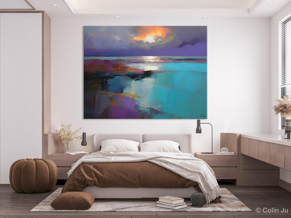 Original Landscape Abstract Painting, Landscape Canvas Paintings for Dining Room, Extra Large Modern Wall Art, Acrylic Painting on Canvas-Grace Painting Crafts