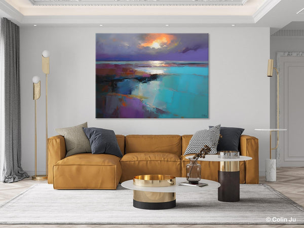 Original Landscape Abstract Painting, Landscape Canvas Paintings for Dining Room, Extra Large Modern Wall Art, Acrylic Painting on Canvas-Grace Painting Crafts