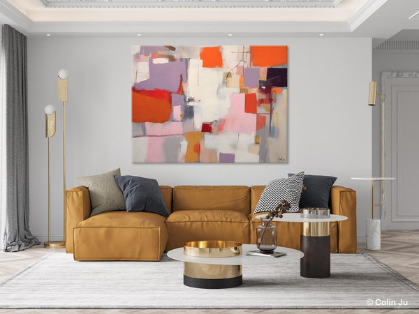 Acrylic Paintings on Canvas, Large Original Abstract Art, Contemporary Acrylic Painting on Canvas, Oversized Modern Abstract Wall Paintings-Grace Painting Crafts