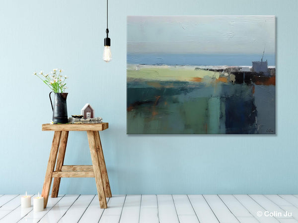 Landscape Acrylic Paintings, Landscape Abstract Paintings, Modern Wall Art for Living Room, Original Abstract Abstract Painting on Canvas-Grace Painting Crafts